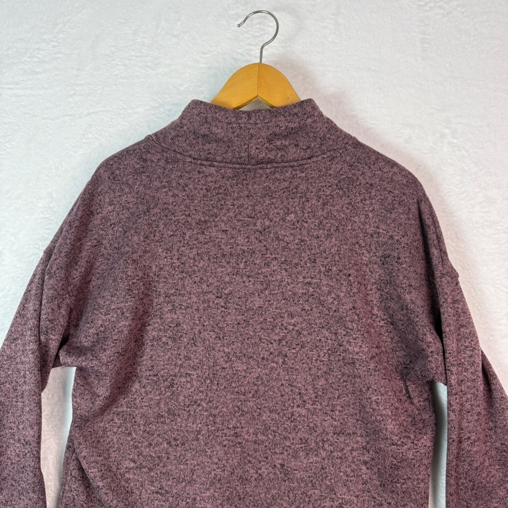 RBX Women's Mock Neck Long Sleeve Heathered Pullover Top L/G Mauve - Picture 10 of 10